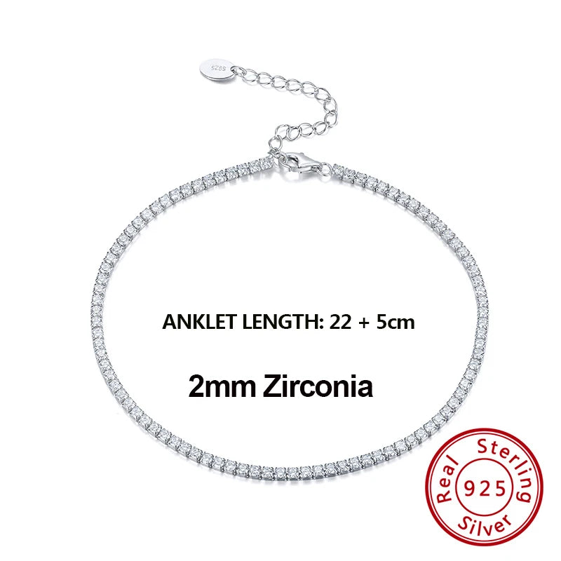 4Mm round Cut Tennis Bracelet in 925 Sterling Silver White Gold Woman Men Bracelets Bangle Jewelry Hand Chain SB94