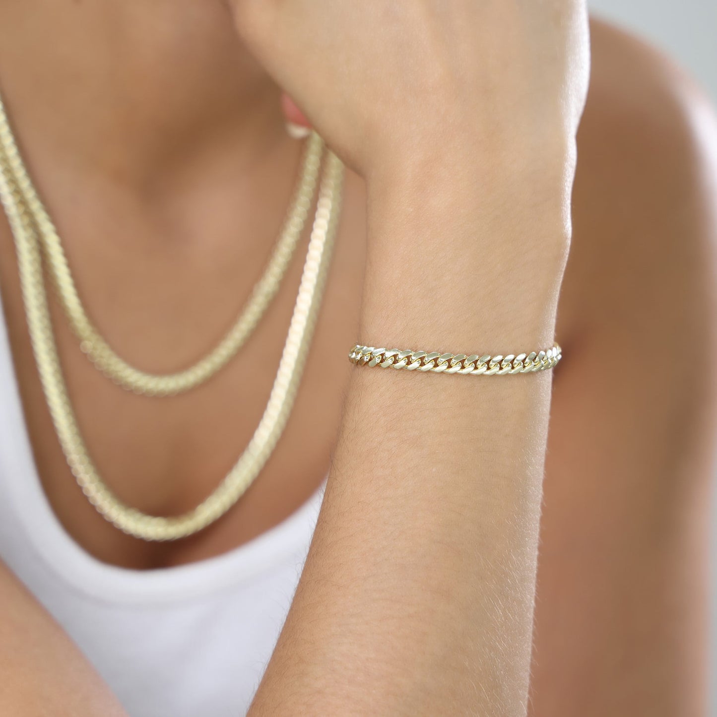 10K Real Yellow Gold Solid Miami Cuban Link 5Mm Chain Bracelet (7"-9") Italian Jewelry for Men