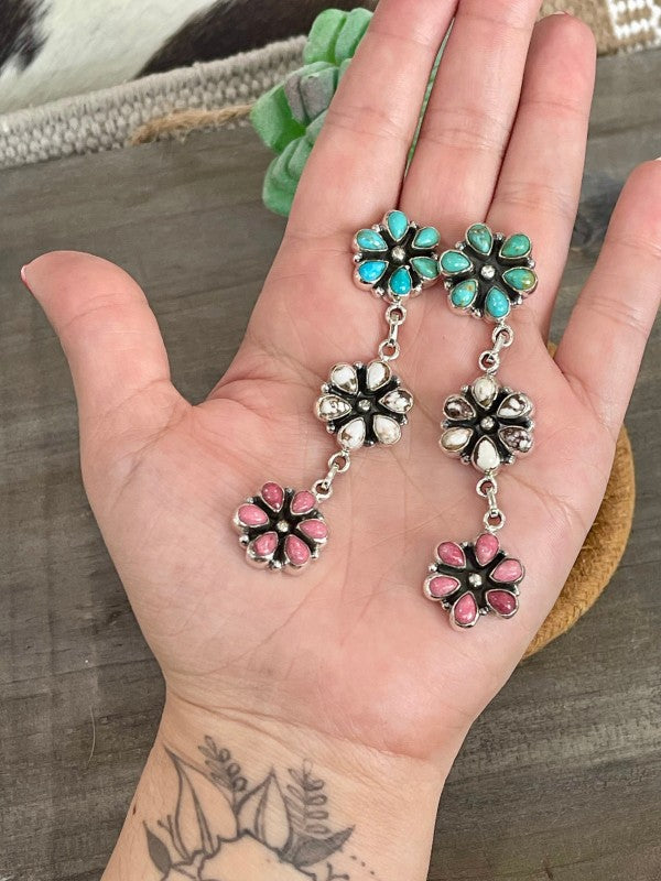 Handmade Sterling Silver, Turquoise & Multi Stone