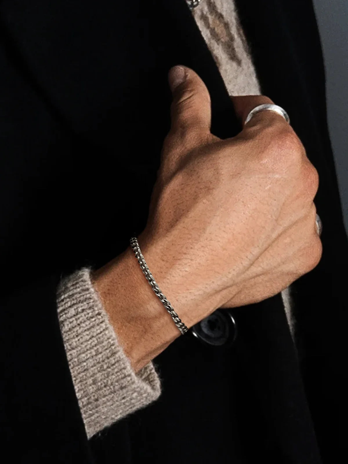 Cuban Chain Bracelet for Women Men 4.8MM Silver Wrist Bracelet 6.3 Inch Trendy Jewelry