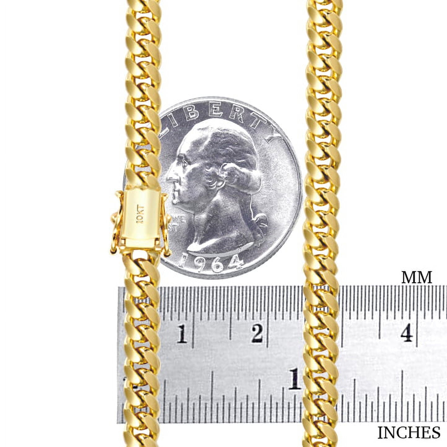 10K Real Yellow Gold Solid Miami Cuban Link 5Mm Chain Bracelet (7"-9") Italian Jewelry for Men
