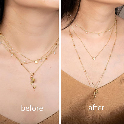 Sterling Silver & Gold Chain Extenders - Set of 2", 3", 4", and 6" for Necklaces & Bracelets