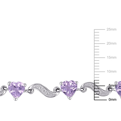 Women'S Amethyst Sterling Silver Tennis Bracelet