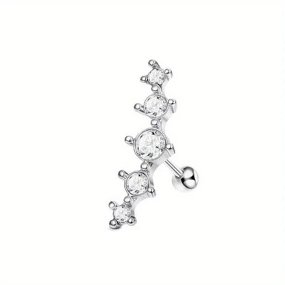 1Pc Cartilage Stainless Steel Piercing Jewelry 16G Earring Stud for Women Men Stylish Piercing Jewelry
