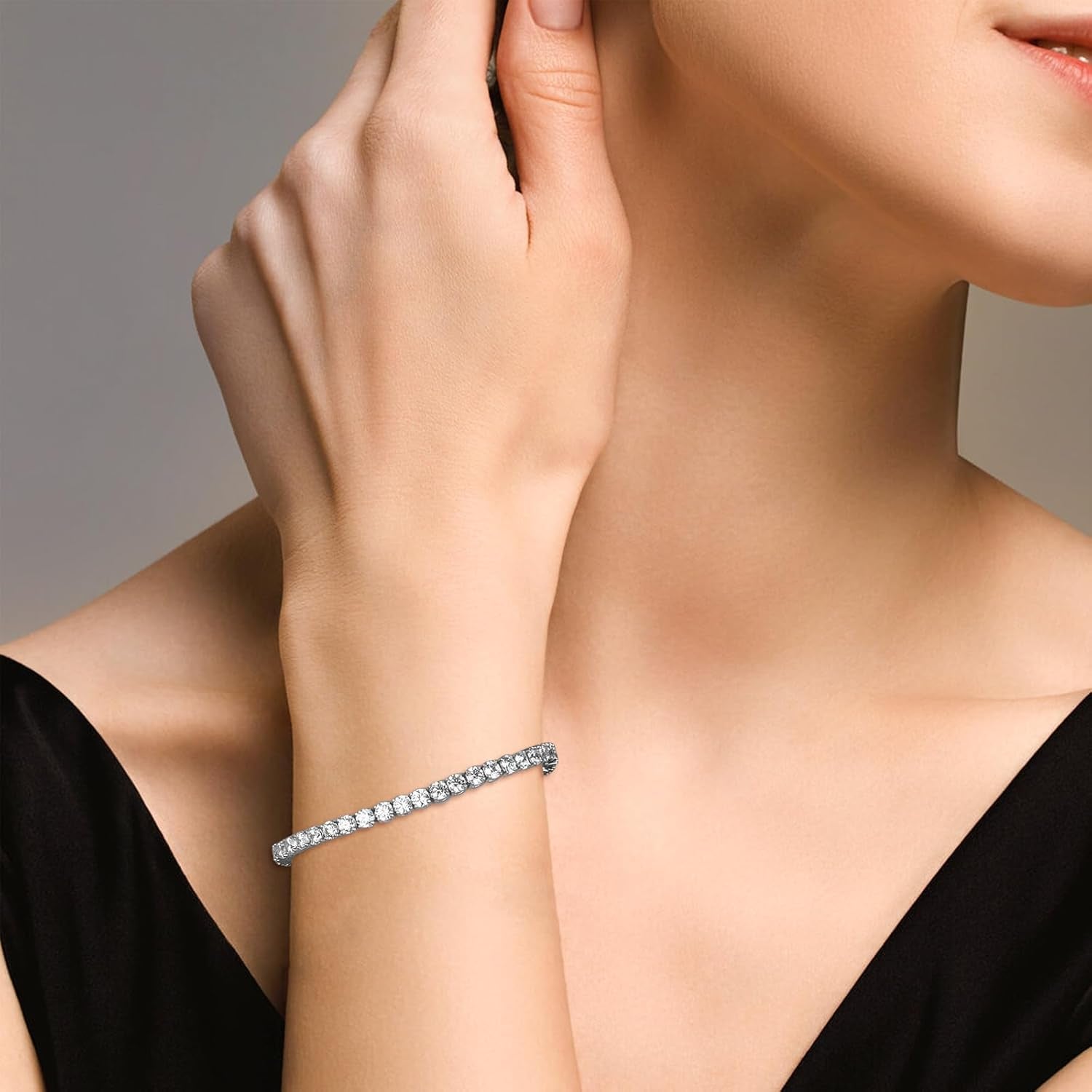 Adjustable Tennis Bracelet for Women - 14K Gold/White Gold Plated Bracelets