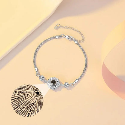 100 Languages I Love You Bracelet Heart Wedding Romantic I Love You Projection Bracelets for Women Lady Girl Friend Gifts