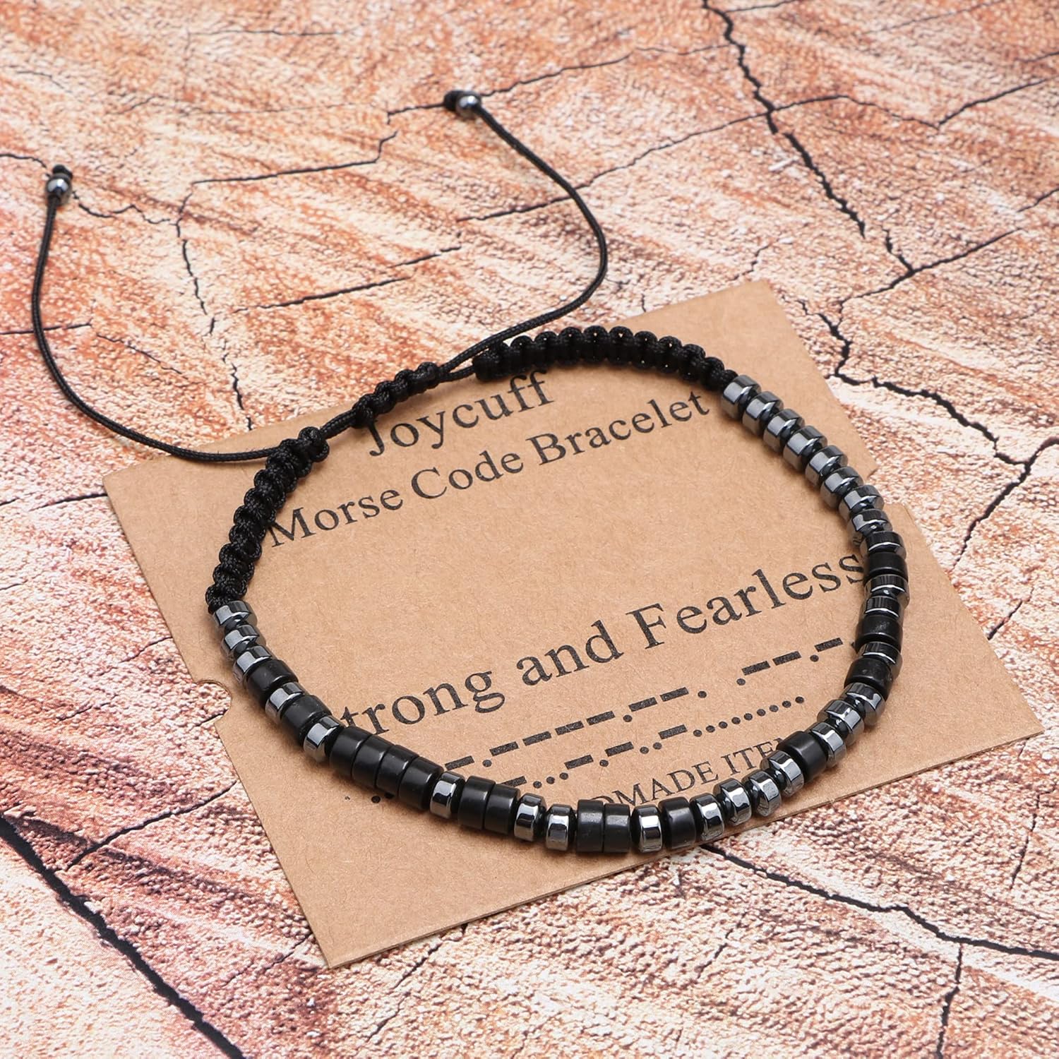Morse Code Bracelets for Women Men Gifts for Her Him Mom Dad Daughter Sister Best Friend Funny Inspirational Bracelets for Women Jewelry Adjustable Silk Beaded Wrap Bracelet