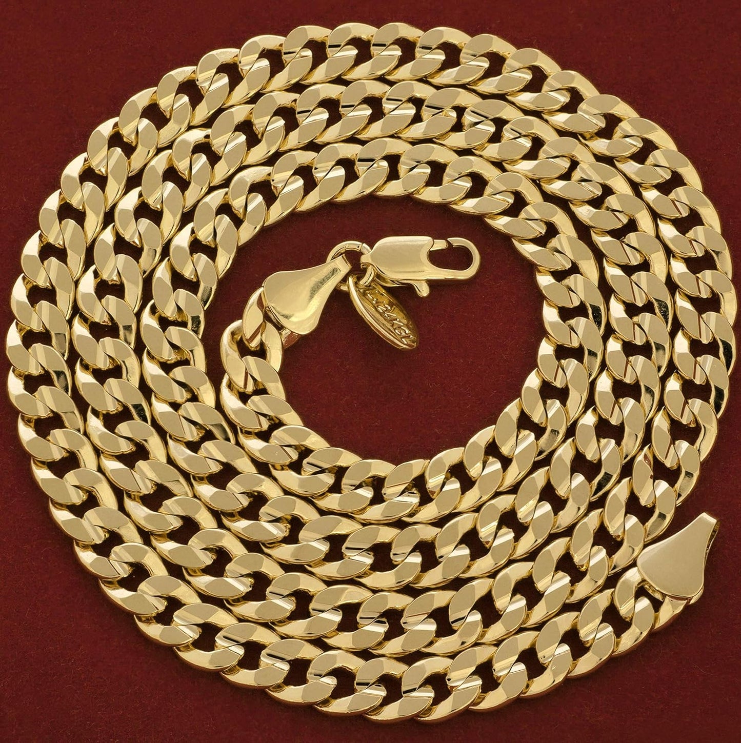 Cuban Link Chain Necklace 24K Gold Plated for Men and Women (6Mm & 9.5Mm)