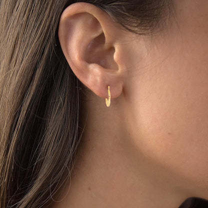 14K Yellow Gold Multiple Shapes of Hoop Earrings with Hinged Clasp | Wings & Heart, Dove and Cherub| Solid Gold Earrings for Women