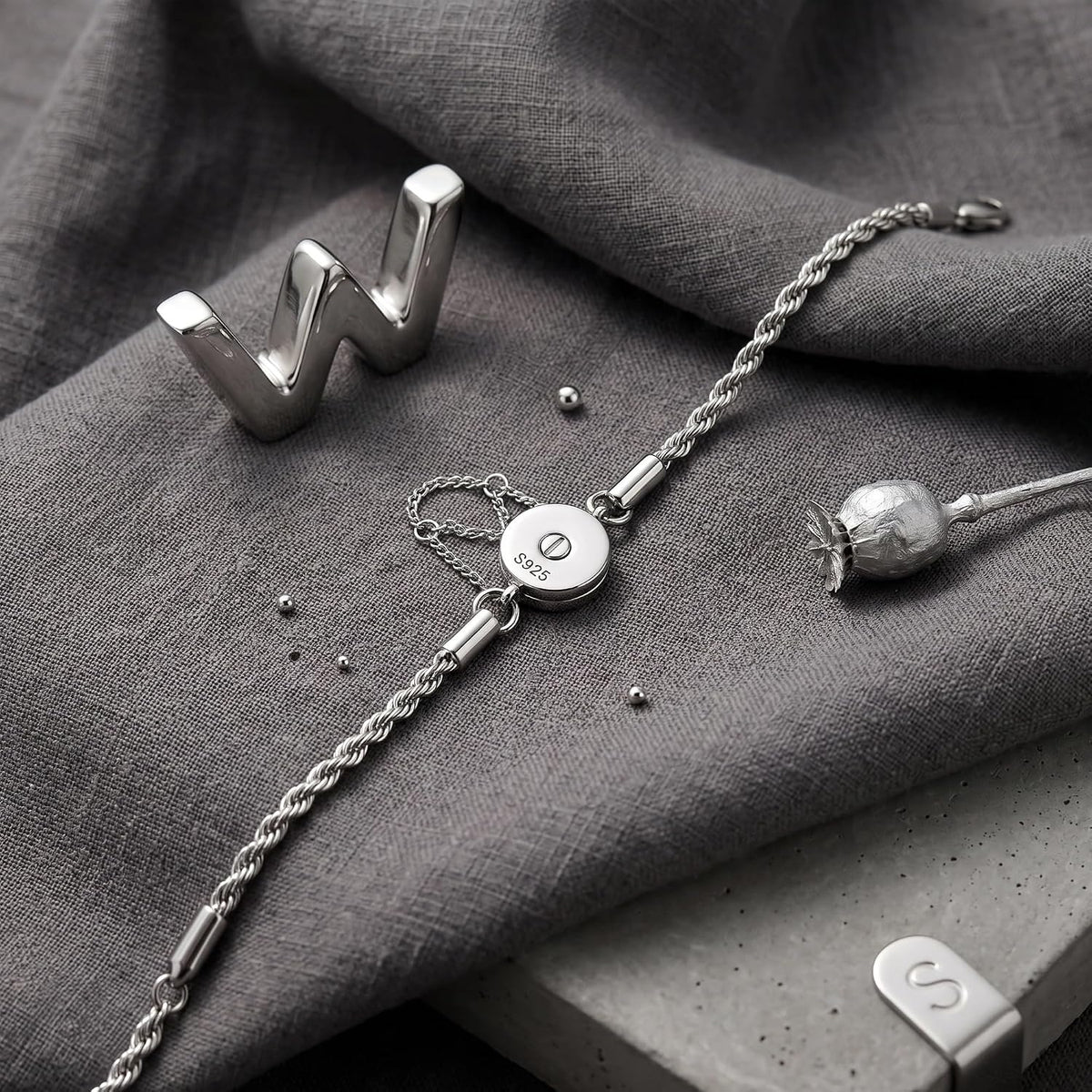 925 Sterling Silver Basketball Urn Memorial Bracelet