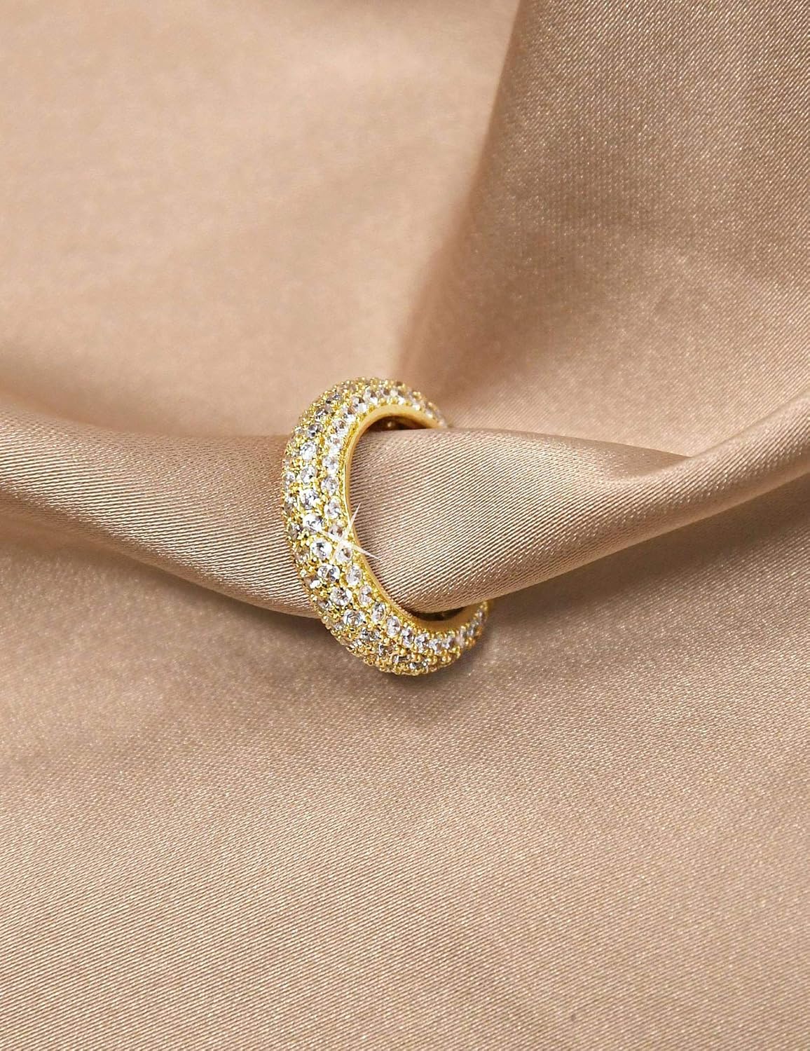 Ear Cuffs for Women - CZ Paved Hoop Conch Cuff Earrings for Men - Sparkle Rhinestones Clip on Wrap Earrings Non Pierced