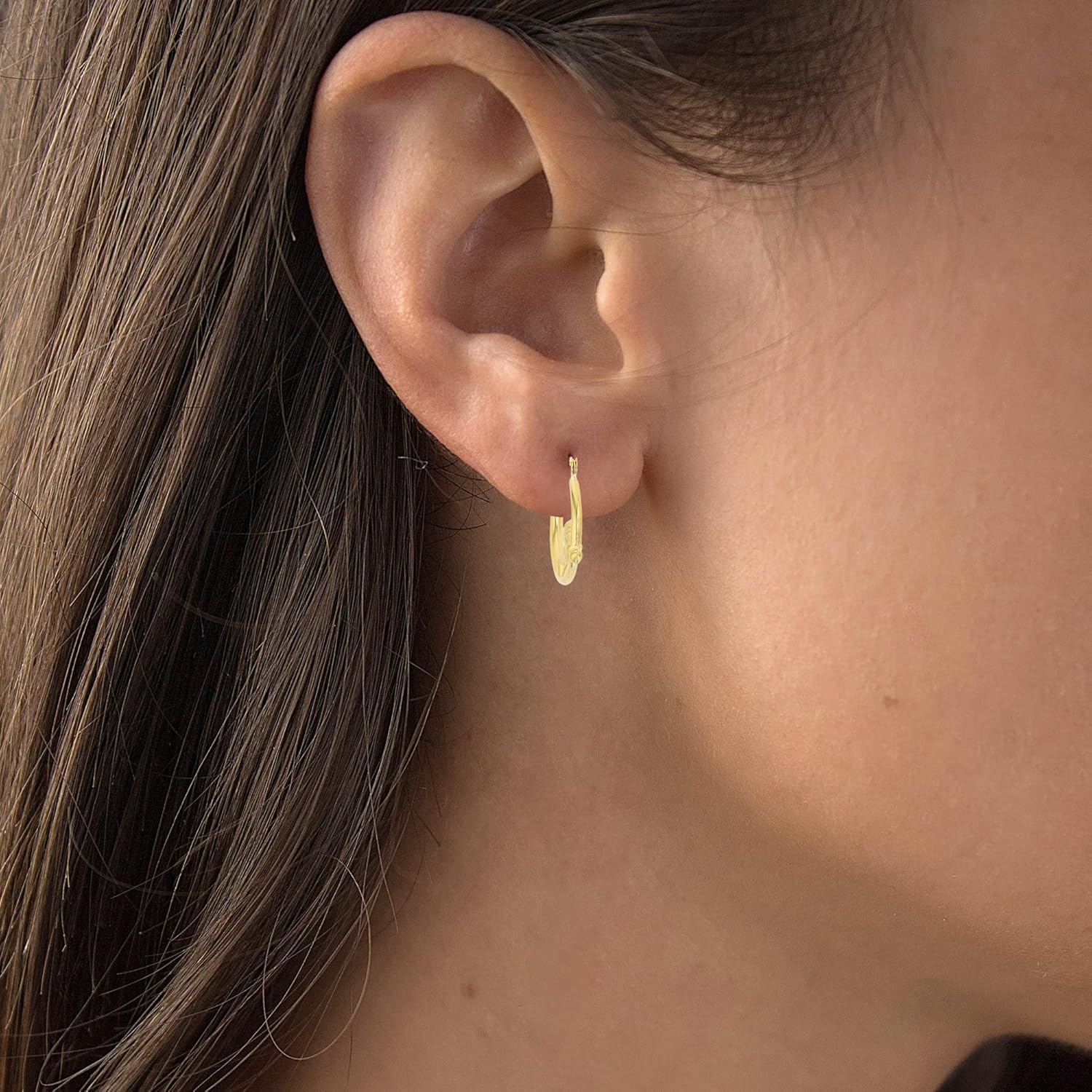14K Yellow Gold Multiple Shapes of Hoop Earrings with Hinged Clasp | Wings & Heart, Dove and Cherub| Solid Gold Earrings for Women