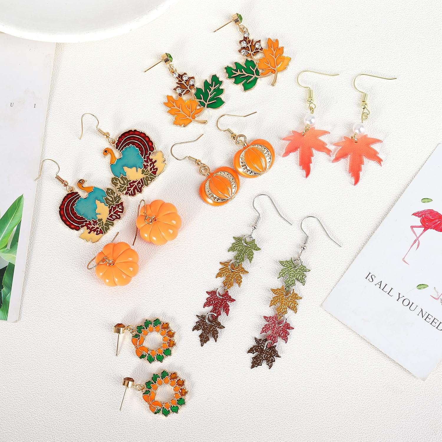 Halloween Earrings for Women Skeleton Spider Pumpkin Ghost Bat Dangle Earrings Set Gothic Jewelry Halloween Accessories Costumes Woman 2025 Party Favors