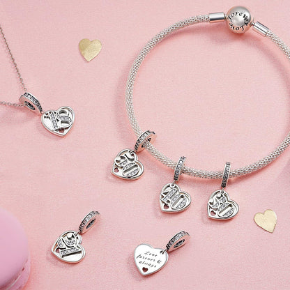 16 18 21 30 40 50 60 Years of Love Dangle Charms for Charms Bracelets, Forever & Always 925 Sterling Silver Cubic Zirconia Bead Pendant, Happy Birthday Jewelry Gifts for Women