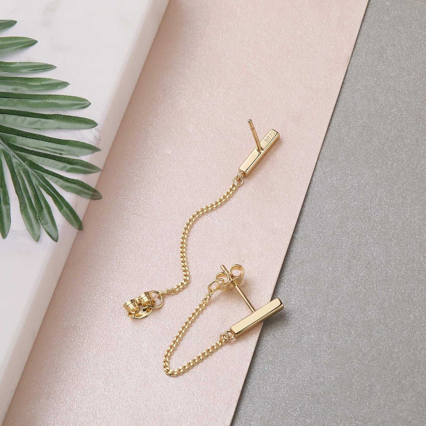 Chain Earrings for Women Dangle Earrings for Women Gold Plated Earrings for Women Sterling Silver Gold Stud Earrings for Women
