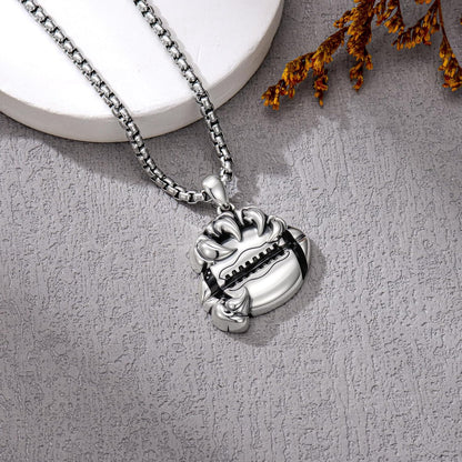 925 Sterling Silver Bear Claw Soccer Pendant Necklace