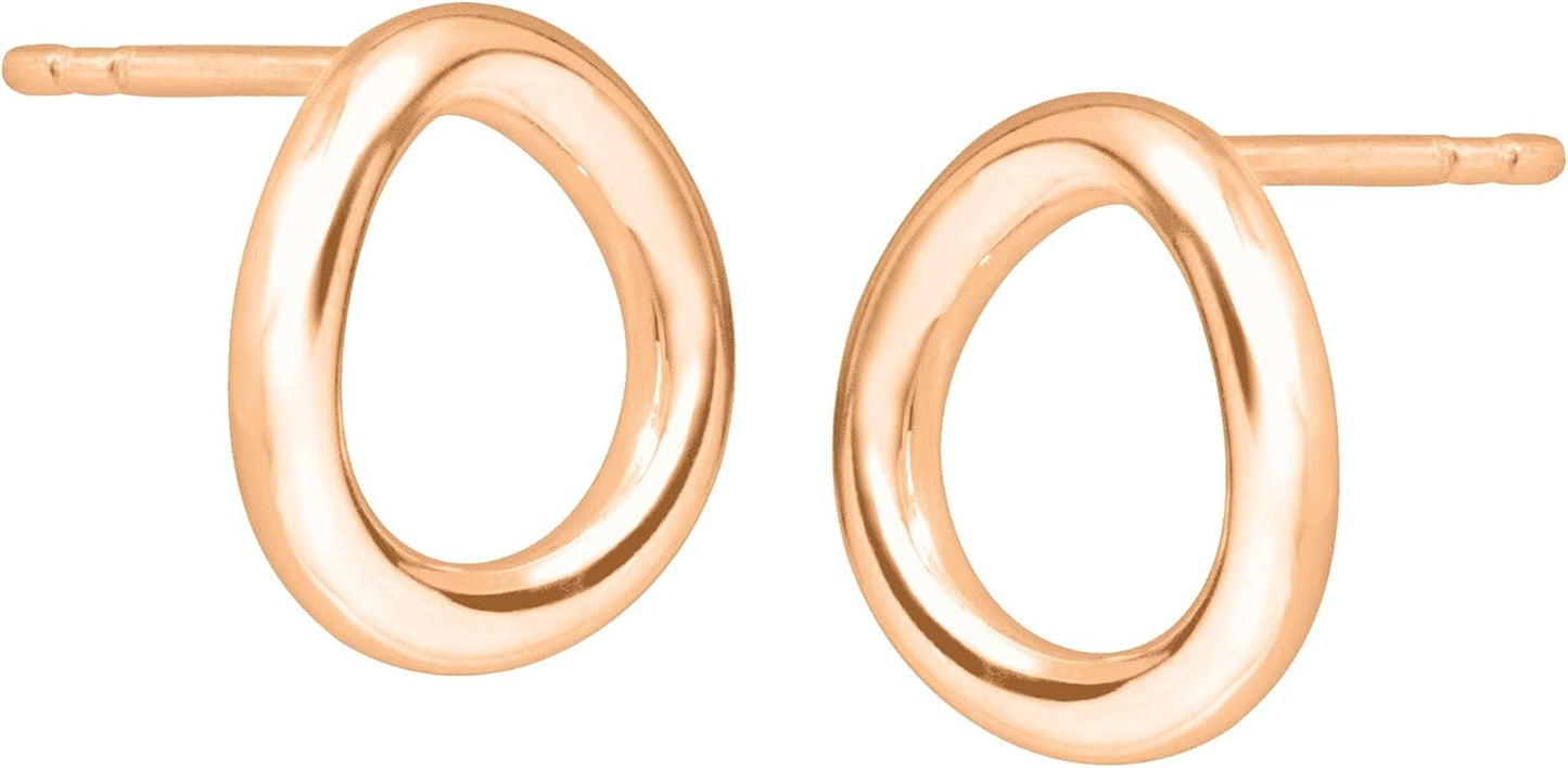 'Karma' Open Circle Stud Earrings in Sterling Silver