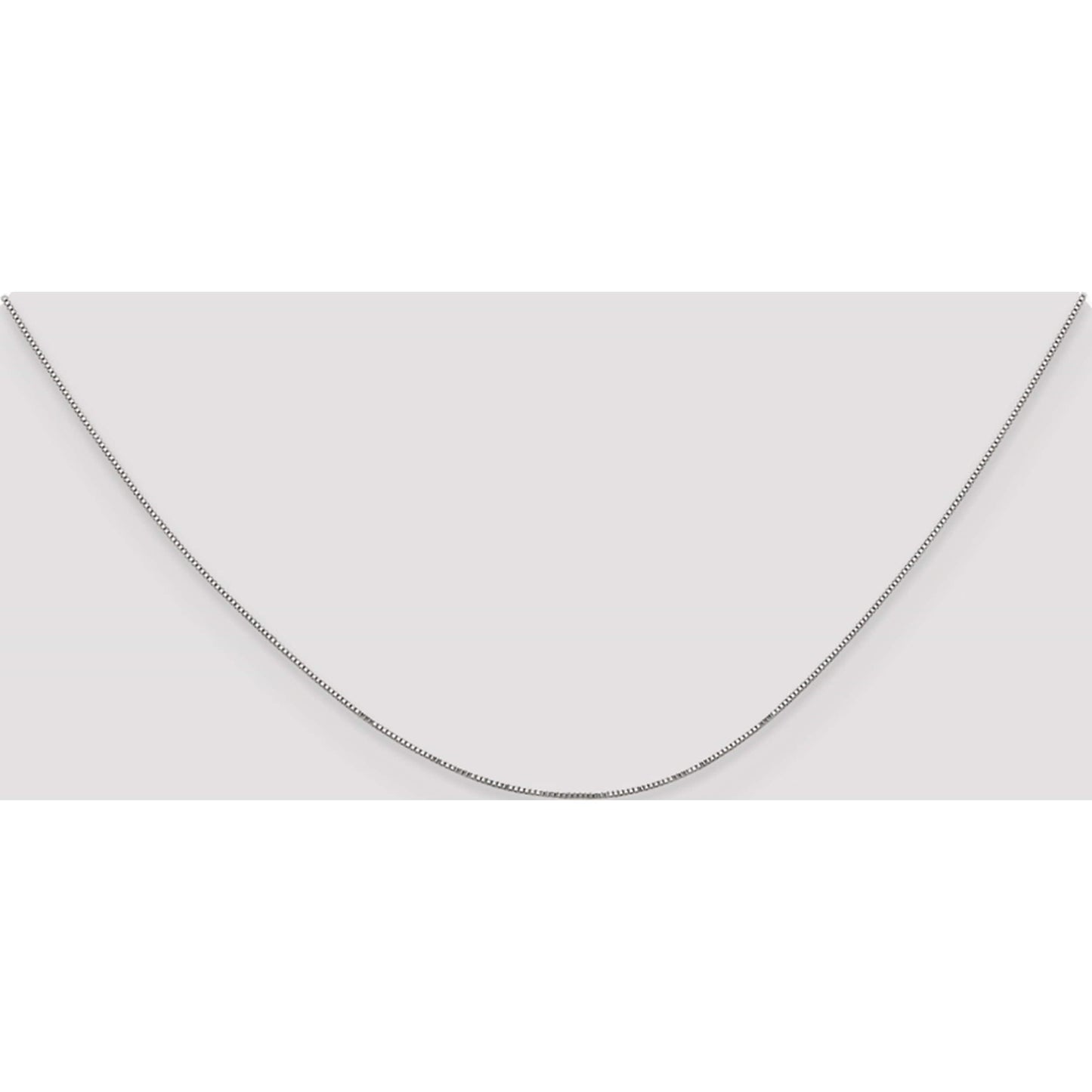 14K White Gold Carded .5Mm Box Chain (16 X 0.5) Made in South Africa 5Bw-16