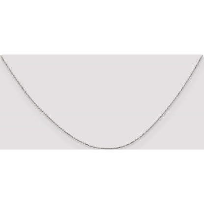 14K White Gold Carded .5Mm Box Chain (16 X 0.5) Made in South Africa 5Bw-16