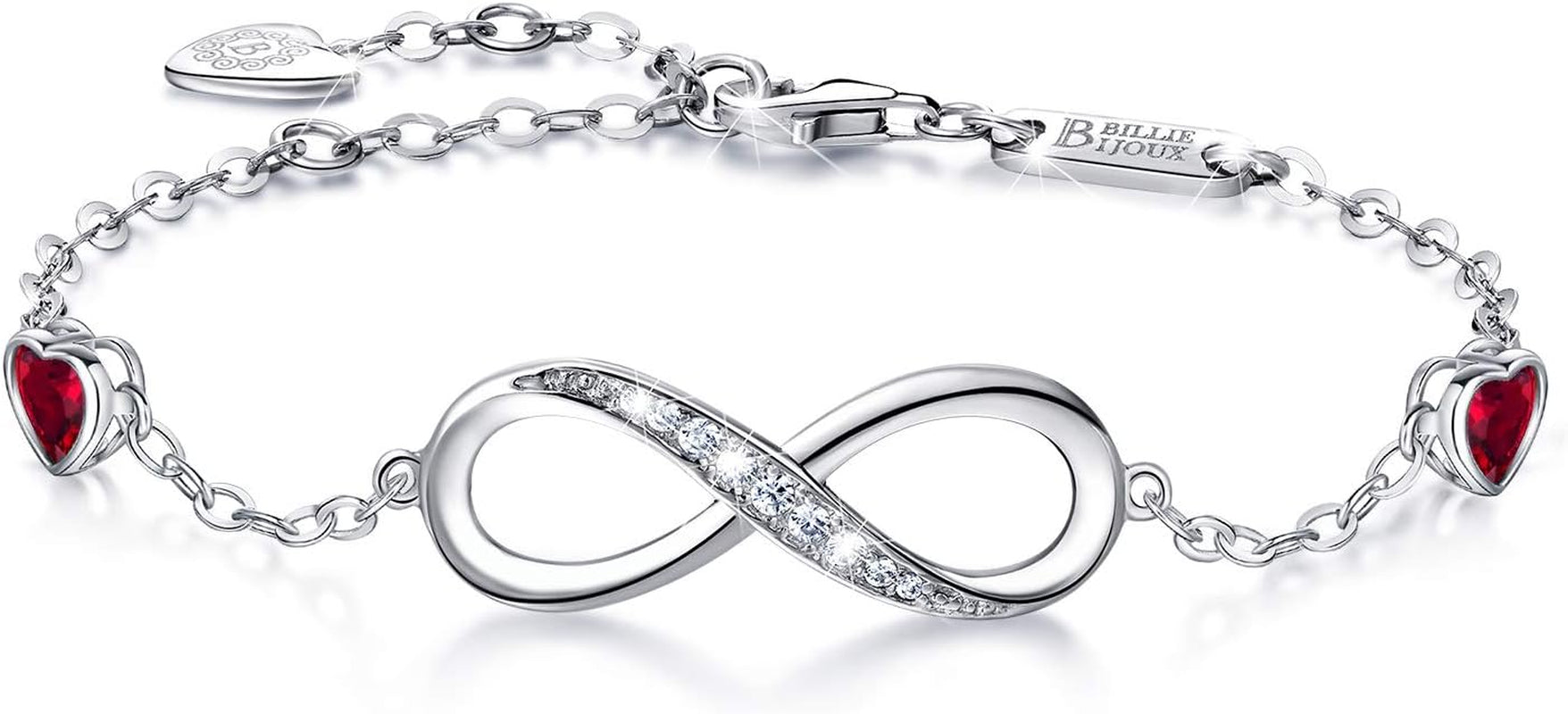 Infinity Love Bracelets for Women 925 Sterling Silver Womens Bracelet Love Symbol Charm Adjustable Bracelet Jewelry