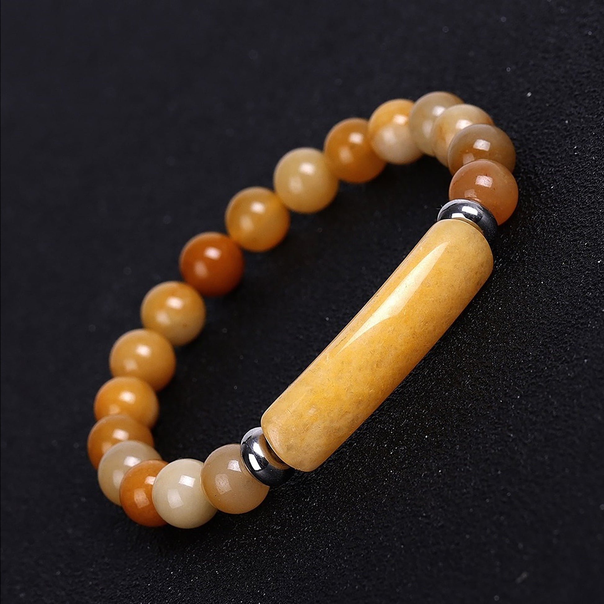 8Mm Yellow Topaz Stretch Bracelet Crystal Handmade Bracelet Gifts for Women
