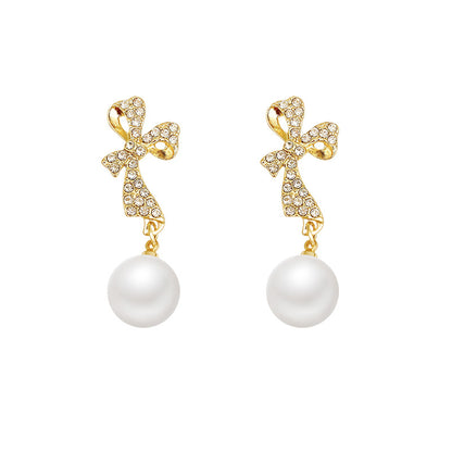 INS Butterfly Earrings with Rhinestones Fashion Temperament Jewelry