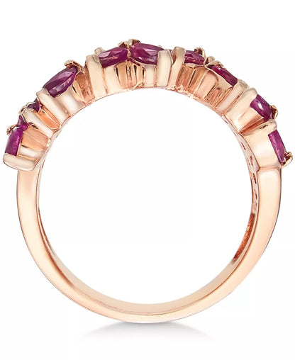 EFFYÂ® Ruby (3-1/4 Ct. T.W.) & Diamond (1-3/8 Ct. T.W.) Ring in 14K Rose Gold