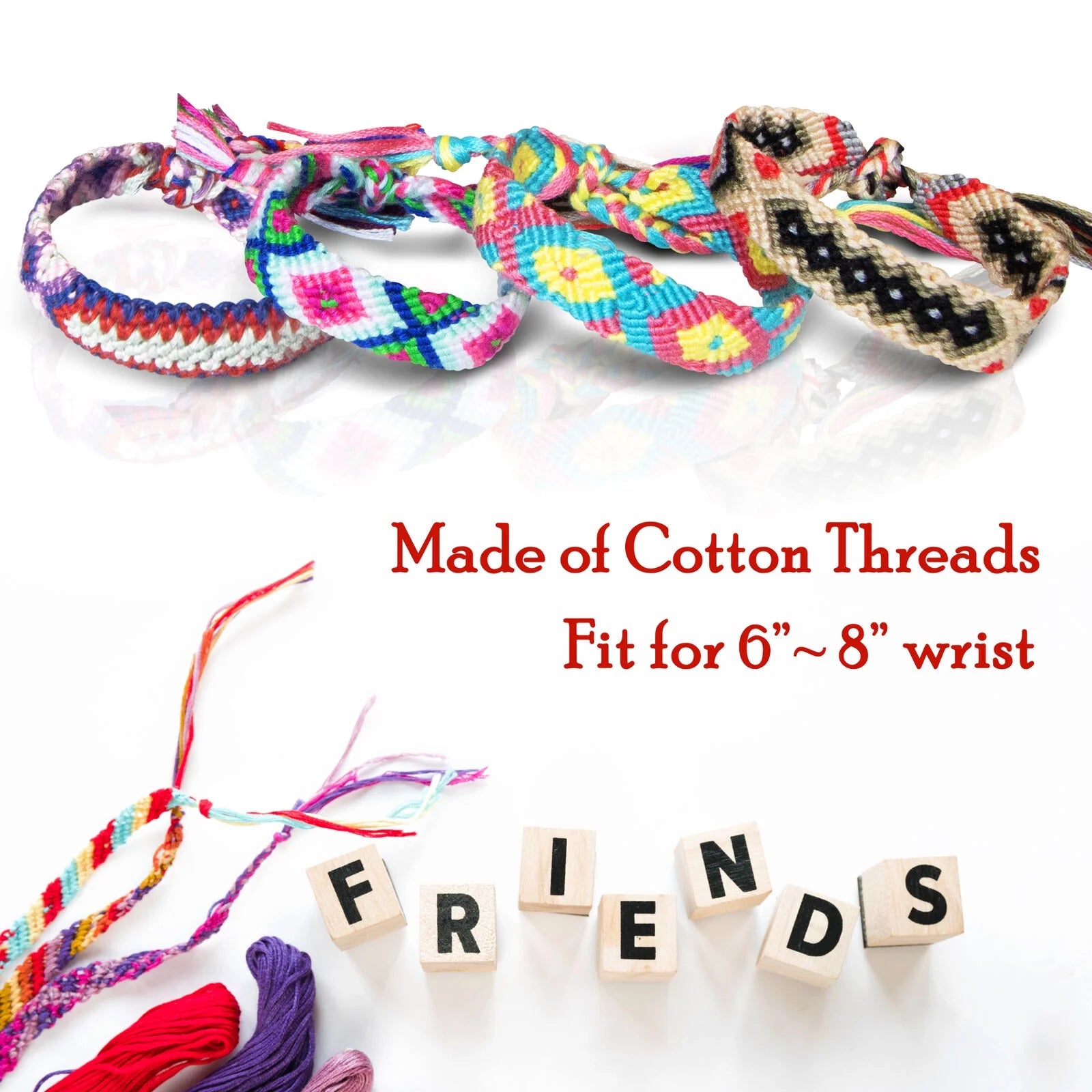 10 Pcs Woven Bracelet Bulk - Nepal Style Friendship Bracelets Handmade Braided Rope Wrist String Chain