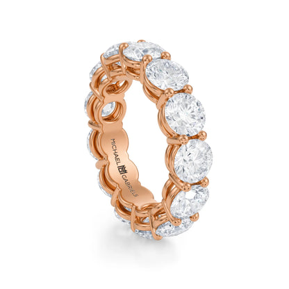 6 Carat round Lab Grown Diamond Basket Eternity Band