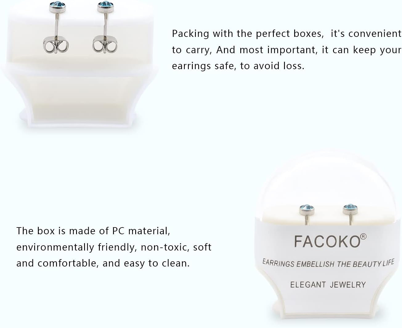 G23 Titanium Studs Earrings Hypoallergenic Earrings Women Stud Earrings Nickel Free Dainty Earrings for Sensitive Ears 3Mm/4Mm/5Mm Stone Size Options