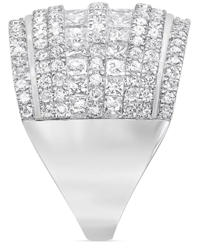 Diamond Cluster Multi Row Ring (3 Ct. T.W.) in 14K White Gold