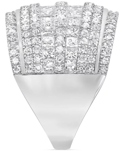 Diamond Cluster Multi Row Ring (3 Ct. T.W.) in 14K White Gold