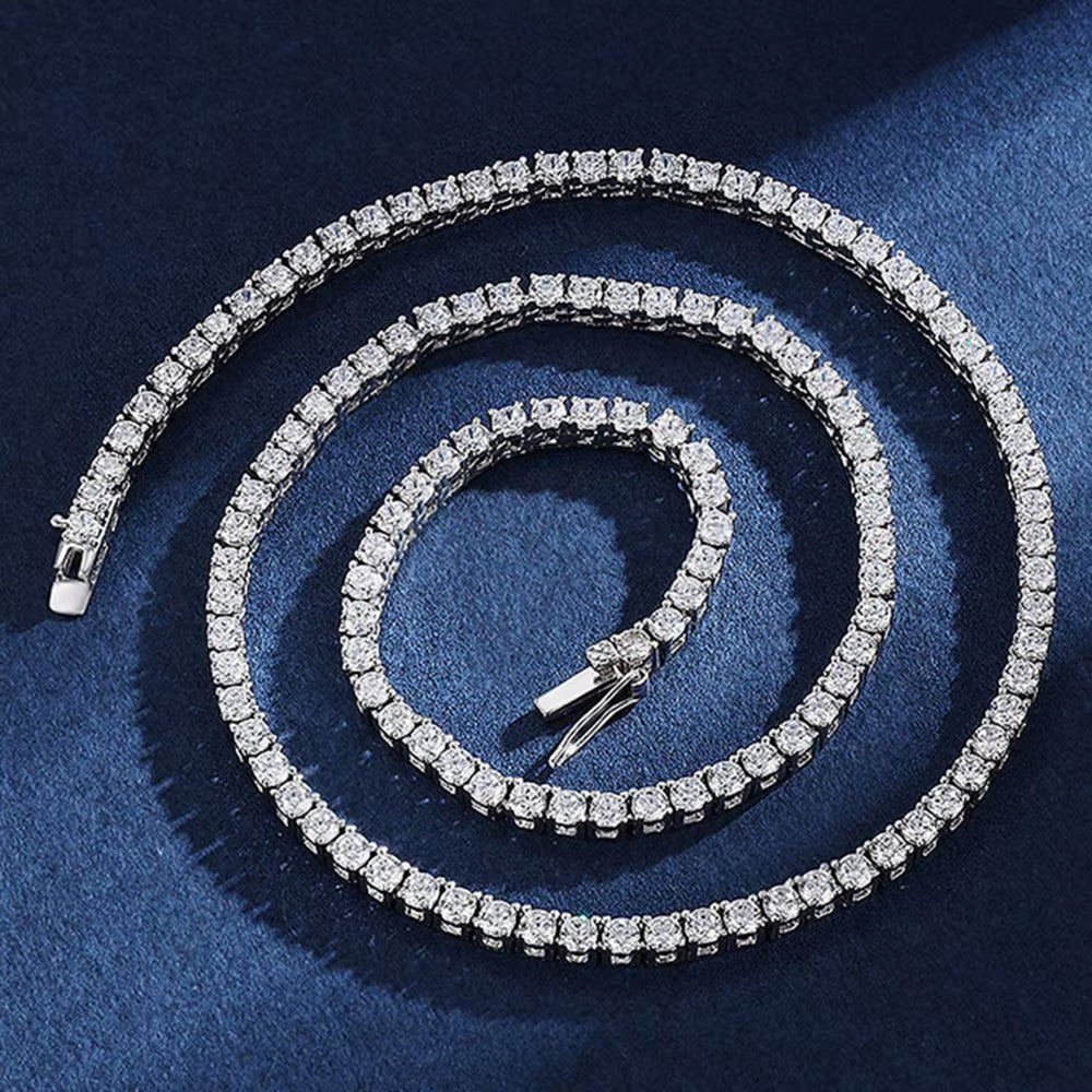Classic Zircon Tennis Chain Necklace- 5 mm