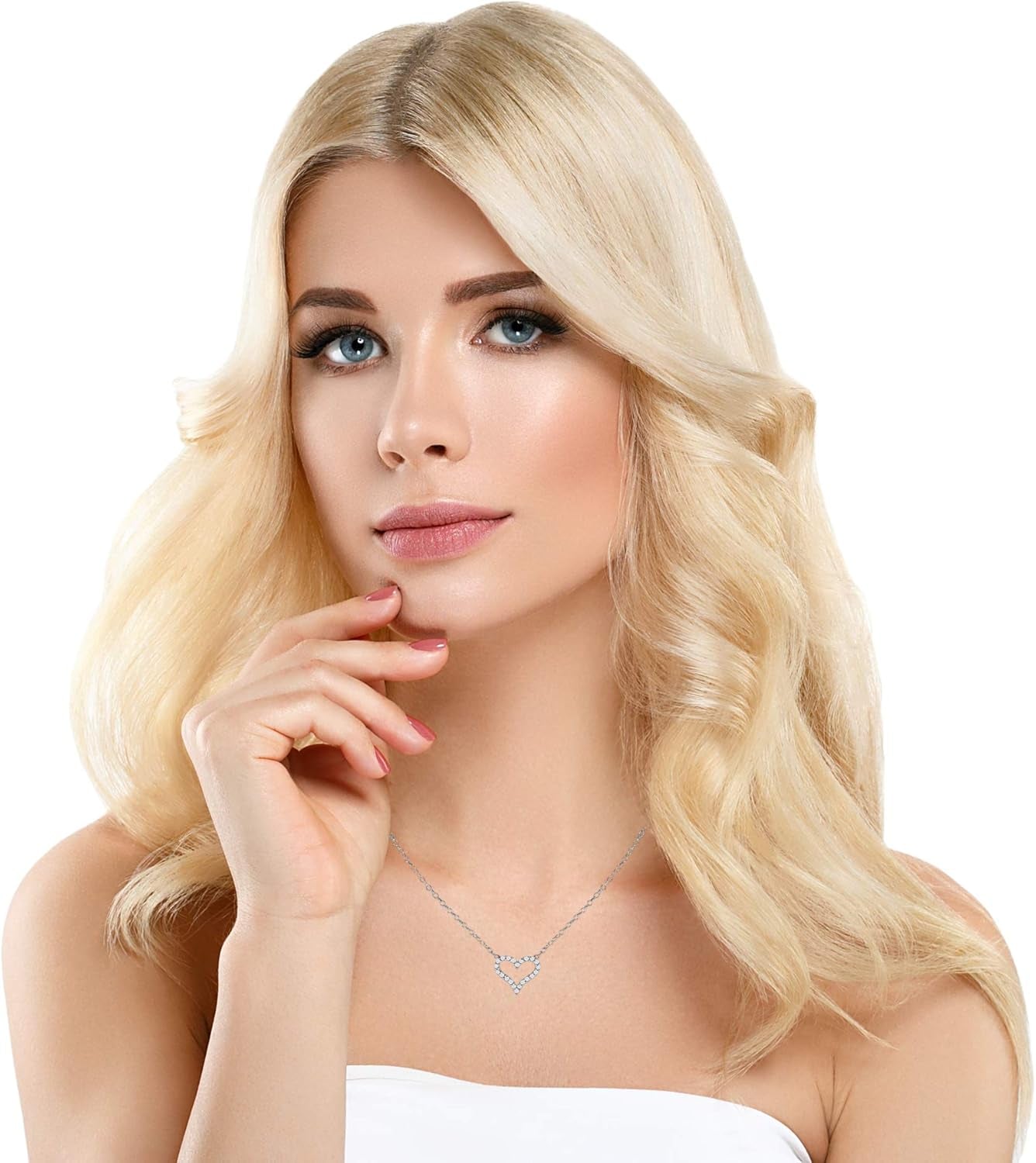 18K Gold Plated Heart Necklaces for Women Filled with CZ Stones | Women'S Jewelry Love Pendant Necklace