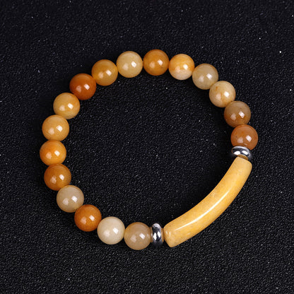 8Mm Yellow Topaz Stretch Bracelet Crystal Handmade Bracelet Gifts for Women