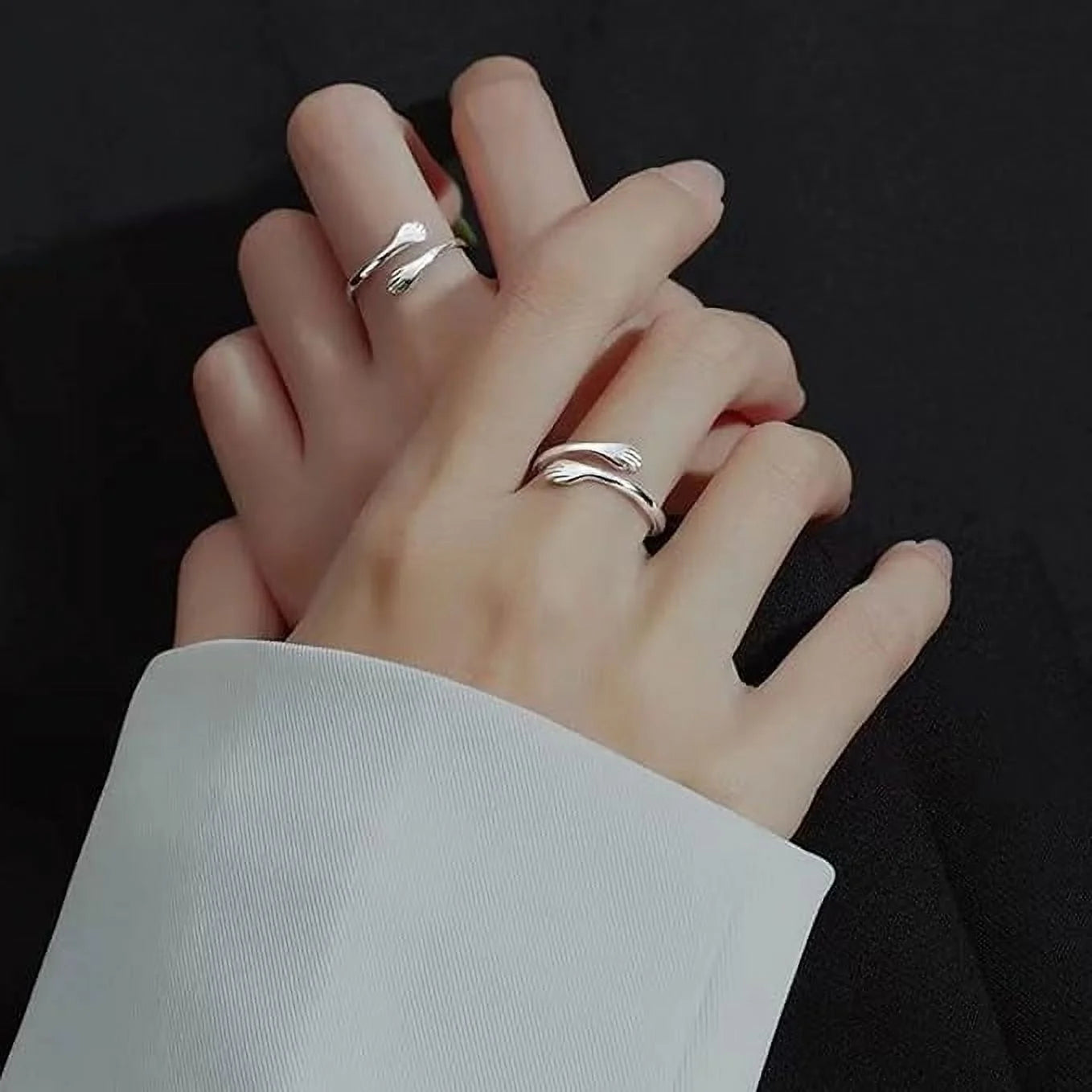 Adjustable Hug Ring, Sterling Silver