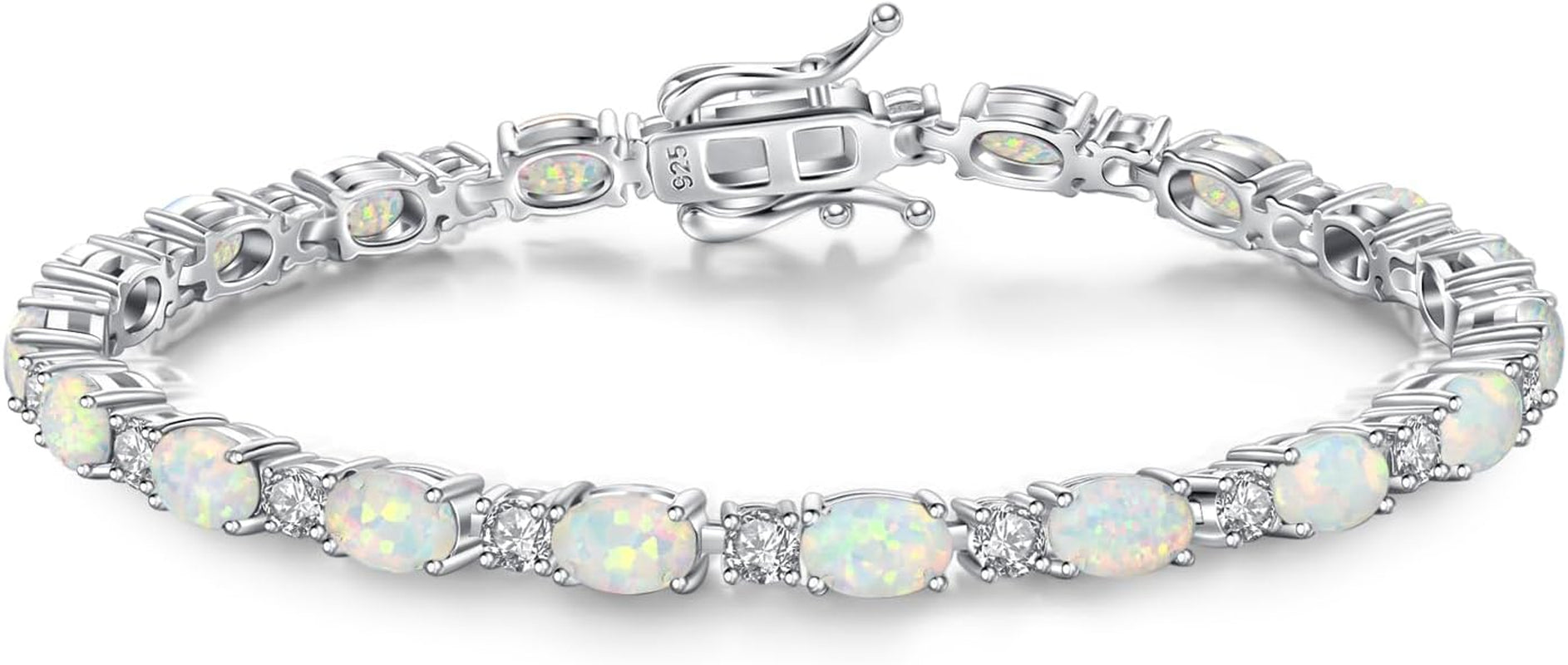 Birthstone Bracelets Sterling Silver Tennis Bracelets Charm Fine Jewelry Birthday Gifts for Women 7"