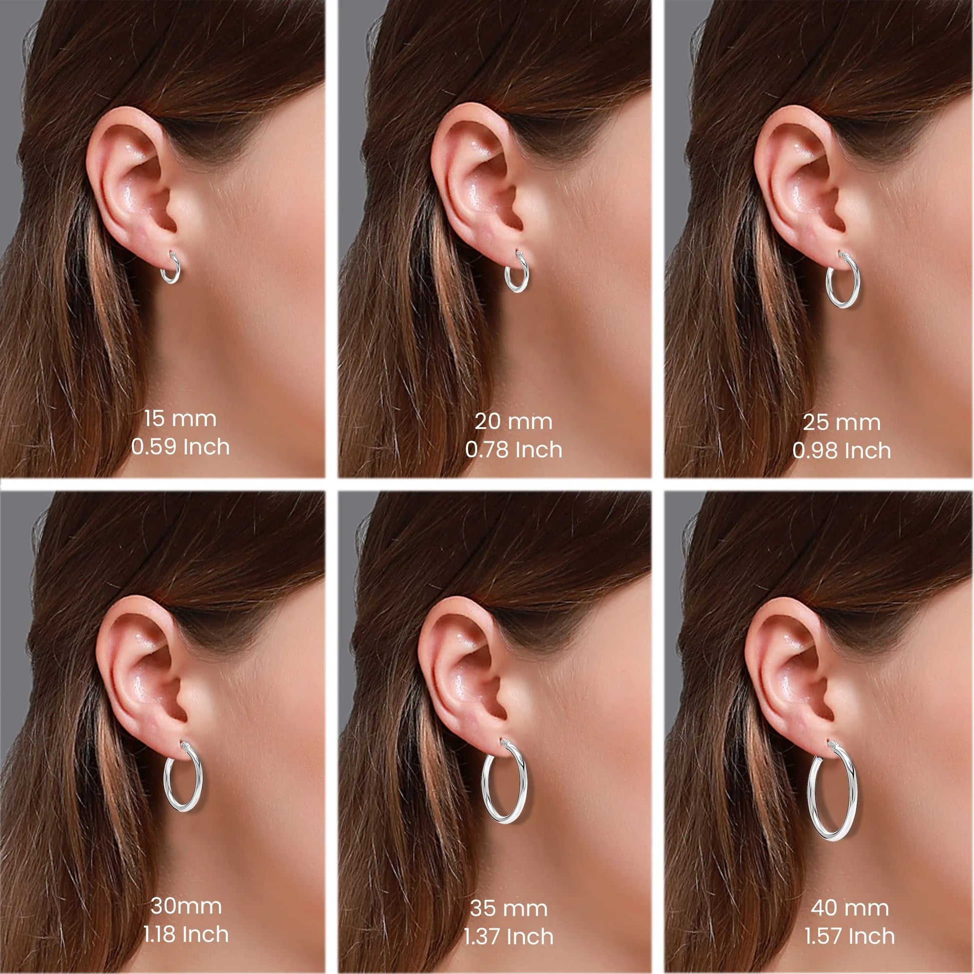 925 Sterling Silver Hypoallergenic Hoop Earrings 2.5MM Thick Italian Click-Top Classic Hoop Earrings Jewelry Gifts for Women 30MM