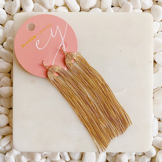 Strands of Chain Drop Earrings