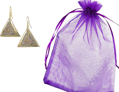 Handmade 3 Toned Basket Weave Earrings |  Collection