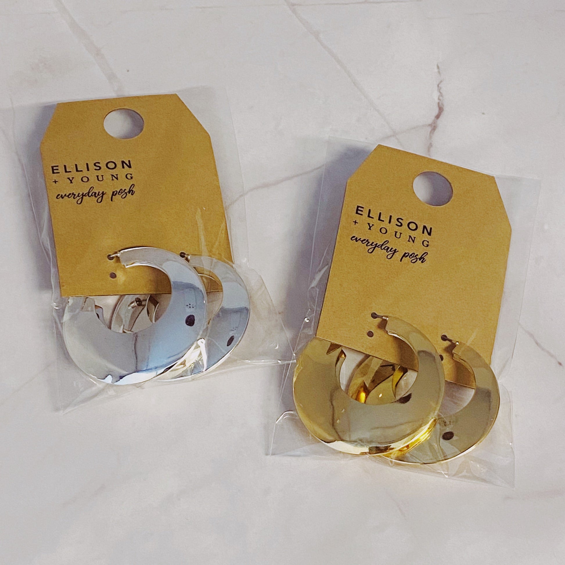 Light and Modern Hoop Earrings