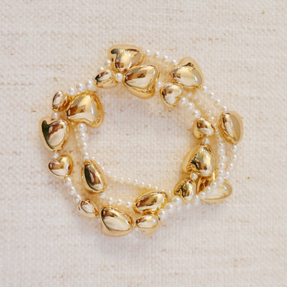 Annie Puffy Hearts Bracelet Set of 3