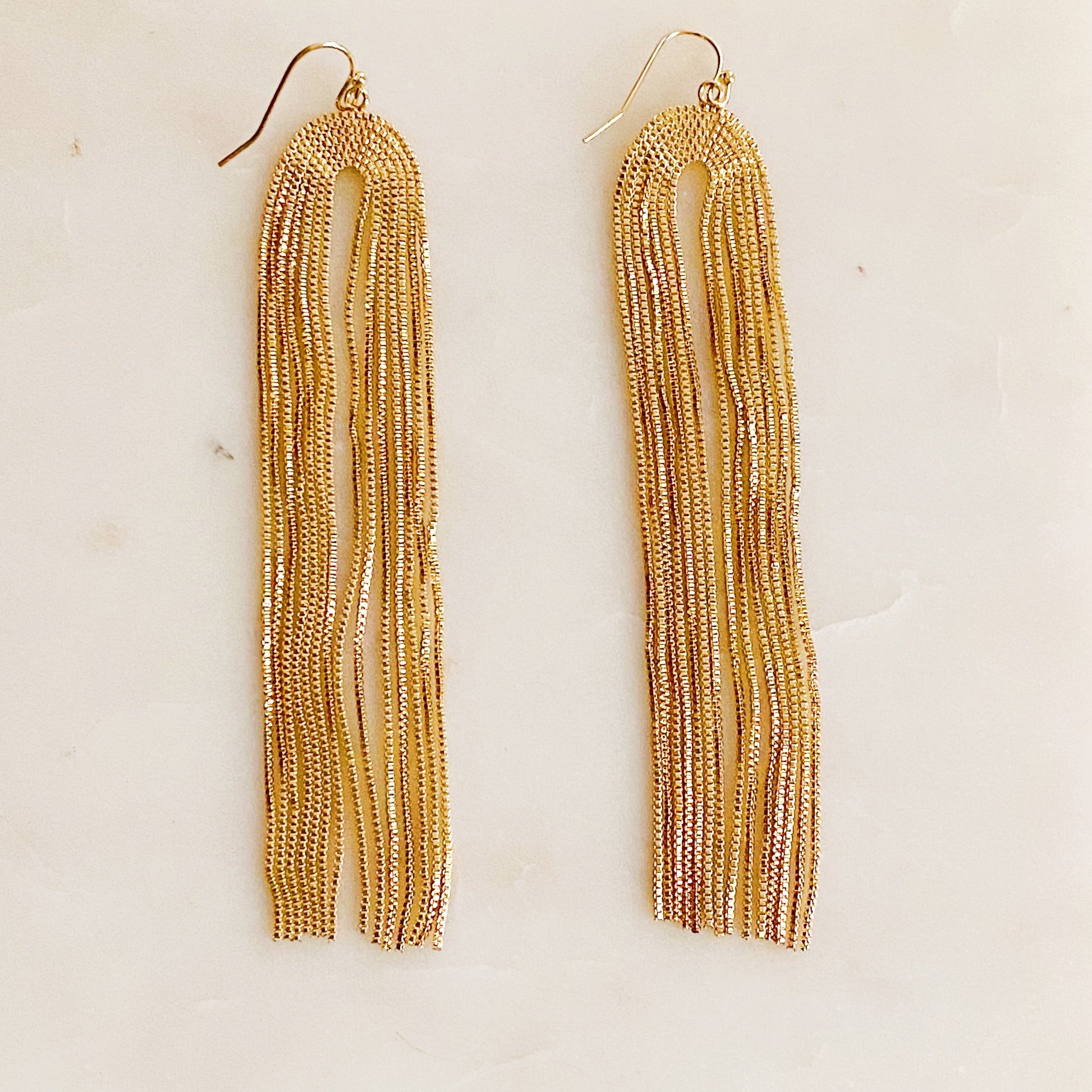 Strands of Chain Drop Earrings