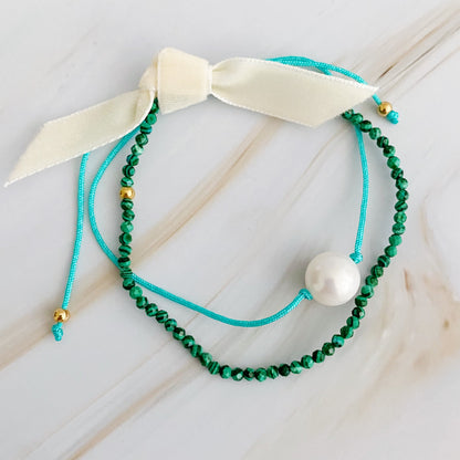 Genuine Pearl Color Dream Bracelet Set of 2