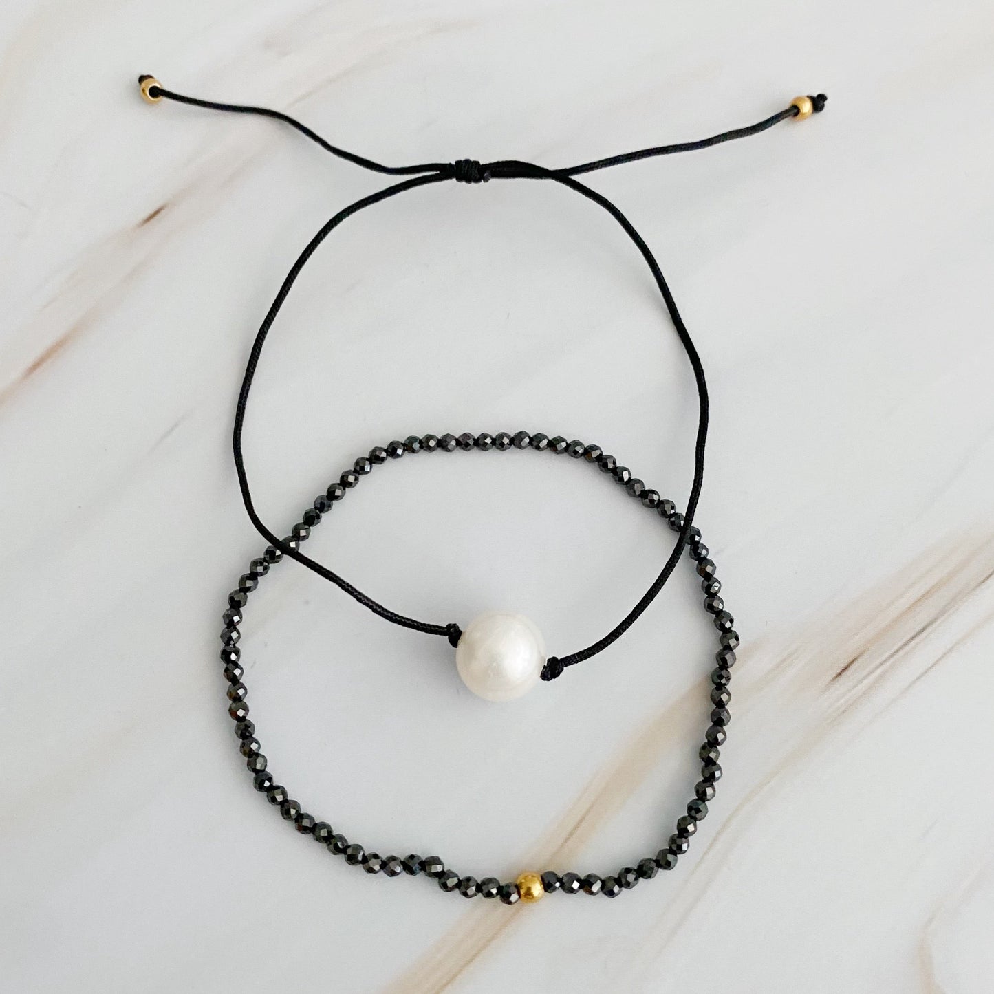Genuine Pearl Color Dream Bracelet Set of 2