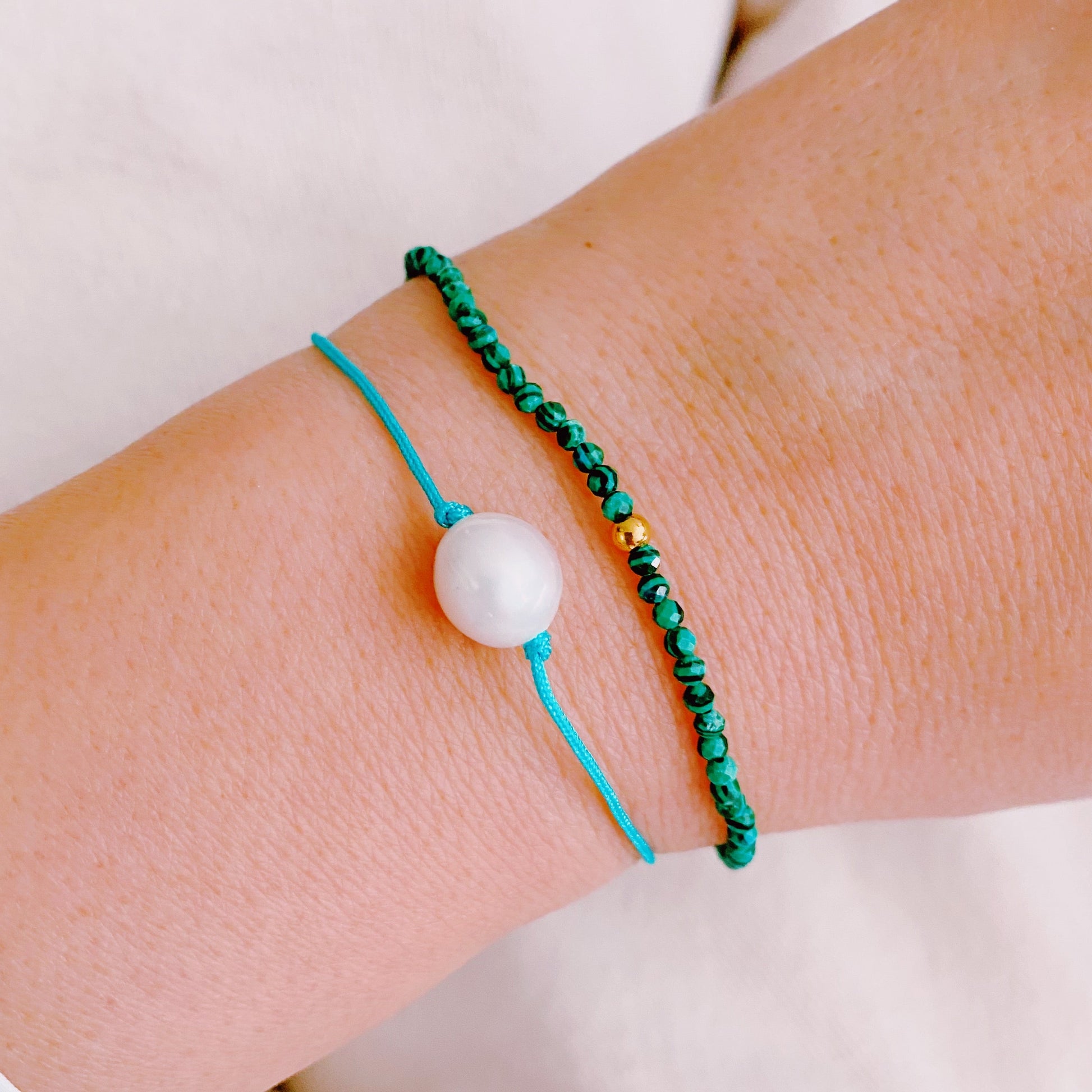 Genuine Pearl Color Dream Bracelet Set of 2