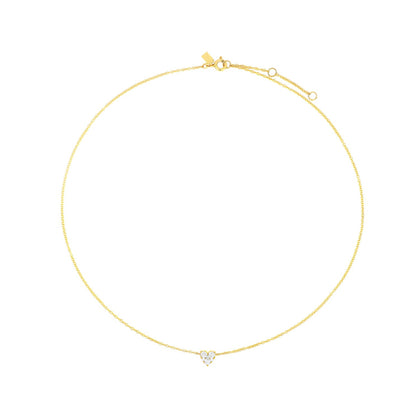 Full Cut Diamond Heart Choker Necklace