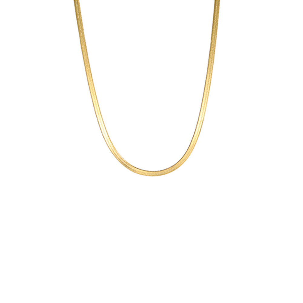 Elegant Herringbone Chain Necklace