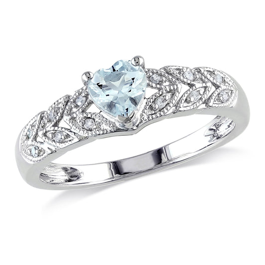 Women'S Aquamarine Sterling Silver Ring