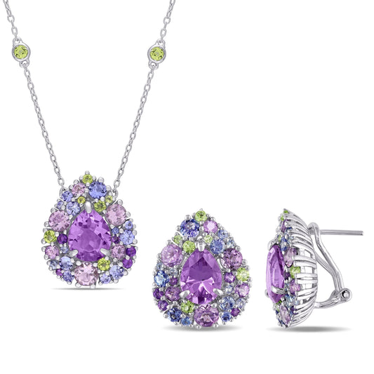 Women'S Amethyst Sterling Silver Earrings